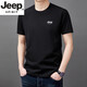JEEP SPIRIT high-end short-sleeved T-shirt for men 2025 summer pure cotton round neck loose casual half-sleeved T-shirt for men YS9929 military green M 105[90-110Jin[Jin equals 0.5 kg]]