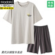 Modal Pajamas Summer de verano de verano Seda 2025 Nuevo estilo delgado de gran tamaño de manga corta para ropa de ropa para al aire libre traje de ropa para el hogar y9721 2xl