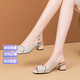 Sandales de libellules rouges pour femmes, cuir souple à la mode Coueurs éveillées Chaussures pour femmes 2025 Nouveau modèle vide Vide Polyme à talon épais Chaussures de poisson d'été