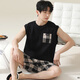 睡衣男款背心男士夏季纯棉夏款可外穿套装家居服夏天无袖2025新款 OMM-13063 L