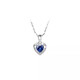 Helena Helena Heart of the Ocean Necklace Women's Sapphire Girls 2025 New Anniversary Birthday Gift for Girlfriend Heart of the Ocean Necklace - Pure Silver + Deep Sapphire