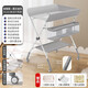 Rabbit Bear Diaper Table Baby Care Table Portable Multi-function Foldable Bathroom Baby Bed Change Diaper Touching Table Upgrade Skeleton-Cast Gray Lifting and Lower (One-click Folding
