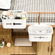 
Beijing Bedside Basket hanging basket student dormitory bedside rack laying on the bedside rack on the bed on the bed mobile phone storage crib diaper hanging bag white without cover one