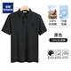 T-shirt à manches courtes Romon Polo Men's Polo Xinjiang Heavy Long Velvet Cotton Summer Businet Business haut de gamme Paul Top Coffee Brown [Heavy] L