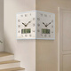 Zhuangshu coin mural horloge murale silencieuse double face simple simple horloge silencieuse à deux côtés horloge silencieuse salon maison Utilisation 9193