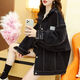 FHHUABD DENIM Jacke Studentin Koreaner Stil Lose lässige Denim Kleidung vielseitige Nische große Größe Frauen hellblau Jacke 9926# Blue S [Empfohlen 80-100jin [Jin gleich 0,5 kg]]