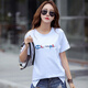 Pierre Cardin Pure Cotton Lose kurzärmeligte T-Shirt Frauen gesticktes T-Shirt großgröße halbärmelig modische Mutter 2025 Sommer neuer Stil 9922 Blue S 90-110Jin [Jin ist gleich 0,5 kg]