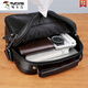 
Woodpecker (TUCANO) shoulder bag men's leather vertical business crossbody bag men's casual cowhide outdoor new style portable backpack trend black 719 vertical style larger size