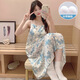Dannanwei 2024 Nouvelle glace d'été Herringbone Sweet Pure Style avec poitrine PAD SEXY SOSPENSEGOWN pour les femmes QDM [R3888 #] M 160