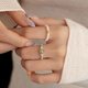Xiangnan 925 sterling silver Hetian jade broken silver pearl ring plain ring for wife niche high-end gift girl birthday index finger ring 925 silver broken silver ring