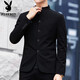 Playboy (PLAYBOY) high-end Mao suit young people new Chinese style men's Republic of China stand collar suit jacket men's suit large size trendy new Mao suit L 125-140Jin Jin equals 0.5 kg