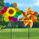 Tower Mengyu Windmühle Kinderspielzeug handgefertigt Laser Buntes Flash Sun Blume Windmühle Set Camping Outdoor School [Kombination 6] Orange Laser + farbenfrohe Sonnenblume