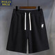 POLO SPORT American Ralph Lauren summer thin youth elastic loose shorts elastic band three-quarter pants casual pants men 777-shorts-Q1 light gray L recommended 110-130Jin Jin equals 0.5 kg
