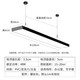 Deng Ling Office Chandelier LED Strip Light Shopping Mall Supermarket Office Building Flat Suspension Line Live Room Light Black Frame Right Angle 120*20*4cm 48W White Light