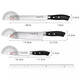 Shibazi Fruit Knife Home Commercial Kitchen Watermelon Knife Melon and Fruit Knife Three-piece Set with Knife Cover Yangjiang Shibazi Watermelon Knife + Multipurpose Knife + Fruit Knife Free Knife Cover