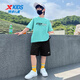 Traje de deportes para niños de la ropa para niños XTEP SEJORA DE MANA A CONTRA PIEZAS Summer Summer New Style's Boy's Bird y de moda Summer Sportswear 67377306-1p- 160