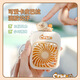 Chajin Cute Panda Mini Handheld Small Fan Outdoor Fan USB Charging Fan Children's Fan 9230-Pink
