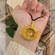 Cijia Halskette Fu Marke Anhänger Ancient Method überquert Gold, um die Happy National Style Retro -Pulloverkette Alte Methode zu sehen, die Golden Lotus 2677 überquert