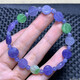 ZHIO Natural Tanzania Tanzanite Beads Single Circle Bracelet Heart of the Ocean Jewelry Amethyst Bracelet Gift for Women (W7) Approximately 4.5-4.9mm