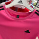 Adidas Neo short-sleeved women's clothing 2025 spring new running fitness training sportswear breathable fashion casual round neck T-shirt jv9859 pulse magenta XL