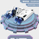 Children's toys Hebaobots vs. intelligent remote control double-player fighting robot mecha assembly toys Tank VS tombstone venue model New super large venue