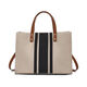 Orange Bag New 2023 Bag Women's Bag Handheld Summer Large Capacity Mommy Canvas Cloth Crossbody Single Shoulder Tote Bag 9930 Stripe Black-