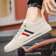 Changxiang Huili men's shoes for summer breathable thin mesh shoes for men's summer canvas casual board shoes for one foot, non-slip soft sole shoes for men beige 42