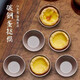 Vieruodis carbon steel egg tart mold holder for steamed rice cake rice hair cake small cake home baking tool non-stick bottom cup 6 packs, upper diameter 82 lower, 46 high 25mm