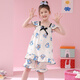 Children Nezha Pyjamas Girls Summer Sans Soup-Oevel Cartoon CLUB COTTON MIDE Big Children's Home Clothes Princess Style Sost Set W983 # Girls Suspender Set [Kulomi] 120 [12 codes recommandés 110-120cm]
