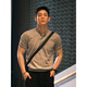 She manlai Henry Neck Neck haut de gout T-shirt à manches courtes pour les hommes en été fermier et exercice de fitness