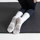 He Jiangong professional yoga socks mid-calf non-slip cotton socks indoor dance fitness professional non-slip yoga Pilates stockings anti-slip mid-calf white 1 pair