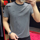 
Pierre cardin summer 2025 new round neck striped short-sleeved men's T-shirt casual half-sleeved slim base shirt sports t-shirt trend 9901 black 2XL recommended 140-155Jin [Jin equals 0.5 kg]