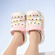 Balabala Children's Crocs Lightweight Anti-Slip Sandals Boys and Girls Shoes 2025 Summer New Trend White Flower Tone 26