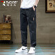 
Woodpecker (TUCANO) pants men's casual pants men's spring and summer tying work pants loose trendy sports men's pants Khaki XL
