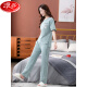 Langsha Pyjamas für Frauen für Sommerpure Baumwolle 2025 Neue Kurzschläfchen Hose Kleidung für dünne Baumwollanzüge 7374 Bohnengrün M 80-100jin [Jin gleich 0,5 kg]
