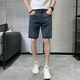 Pushui Fangfang Summer Thin Denim Shorts Мужские модные ретро, промытые пять кубических брюк.
