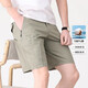 
GY Yager [Pure Cotton] Middle-aged Men's Summer Solid Color Leisure Pants Elastic Waist Straight Shorts Daddy Outfit Q9871 Military Green XL Recommended 100-125 Jin [Jin equals 0.5 kg]
