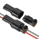 Vehículo Masculino y femenino enchufe 7222 (7123) -1424-30 Conector de agua DJ7022Y-2-11/21 Hembra de 15 cm de dos colores de alambre