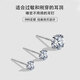 Nianfu S999 sterling silver earrings for women with pierced ears 25 new style simple temperament versatile earrings Mid-Autumn Festival gift for girls S999 5mm pair