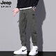 Jeep spirit jeep américain jeans de travail hommes 2025 été en vrac tie harun pantalon occasionnel hommes printemps et été 9859 gris m