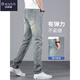 Bestn Summer Thin Jeans Men's Straight New Ice Silk Men's Pantal's Summer Student Retro étudiant polyvalent Pantalon décontracté de haute qualité Style de mise à niveau de haute qualité-K695 Blue 28 suggéré 90-100jin [Jin est égal à 0,5 kg]