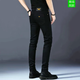 
FALAMONE Armani new spring and summer new 2025 black jeans men's elastic slim feet casual high-end trousers 683 pure black 28 2 feet 1
