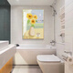 Salle de bain peinture peinture sans trous, salle de bain paysage suspendu peinture de paysage décoration peinture suspendue au-dessus des toilettes toilettes zsh13546-busée et coloré cadre extérieur 60x80cm