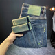 Hualin Fashion Black Jeans Herren Frühling und Herbst Trendy Marke Slim Foot Hosen Yiniu 9905 Blau 28