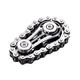 
Gear chain fingertip gyro mechanical chain teeth boring to play with pressure relief artifact adult EDC decompression metal toy [hollow model] gold chain + silver gear small screwdriver