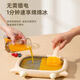 OQD Deutsche Eisbratenmaschine hausgemachter Obst-Plug-In-Eis gebratene Joghurtmaschine kleiner Haushaltskinder-Mini-DIY-Eis Off-Weiß [316 Edelstahl] + Doppeleisschaufel