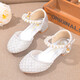 Ruiyang modische Kinderprinzessinschuhe Kristallschuhe Mädchen High Heels Weiche einzige Grundschule Schülern Tanz Lederschuhe Silber mit Diamant A9928 Silber 30 innere Länge 19 cm