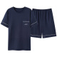 
Yookdd pajamas men's summer pure cotton thin shorts can be worn on the outside for casual men's plus-size cool home clothing set 9928# L [Suggested 100-120Jin [Jin equals 0.5 kg]]