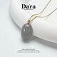 Dara 18K gold buckle and Hetian jade pendant female smoke purple pigeon egg necklace birthday gift for girlfriend and mother safety token