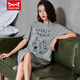 Cat Man (MiiOW) nightgown for women in spring and summer loose large size Korean version simple home clothes pajamas women long skirt summer 1105 M (recommended 80-100 Jin [Jin equals 0.5 kg])
